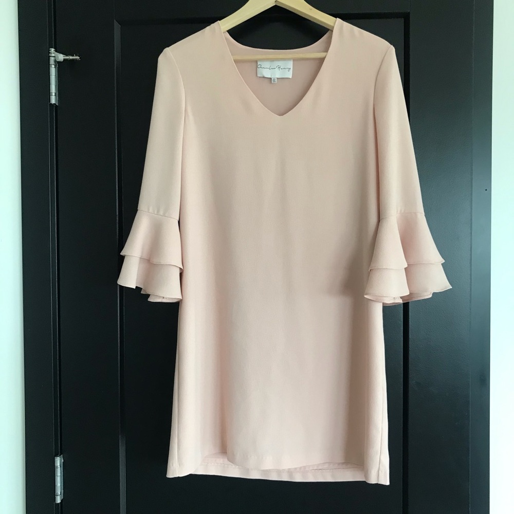 Charles Henry Blush Shift Dress